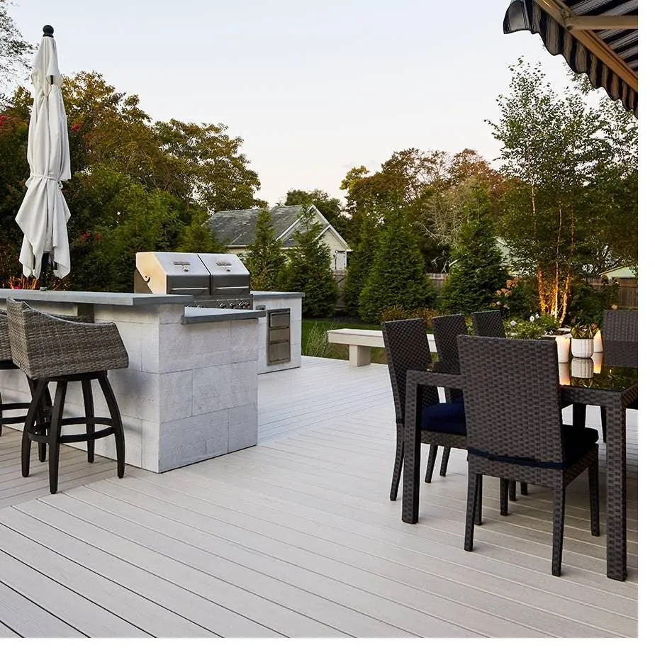 Engineered outdoor dining deck